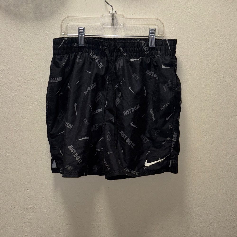 Nike Men's Black and Gray Athletic Shorts